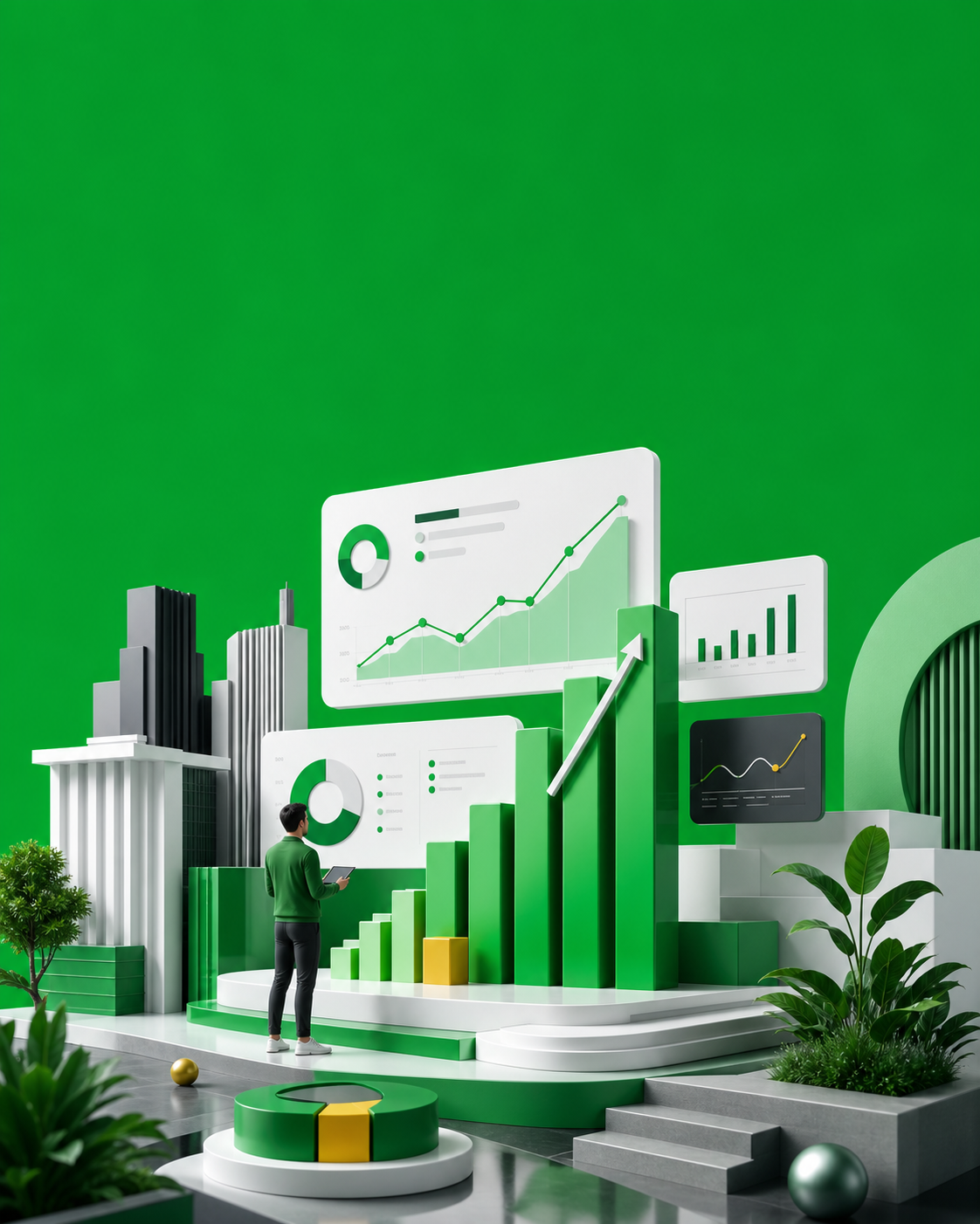Ilustrasi analitik bisnis hijau